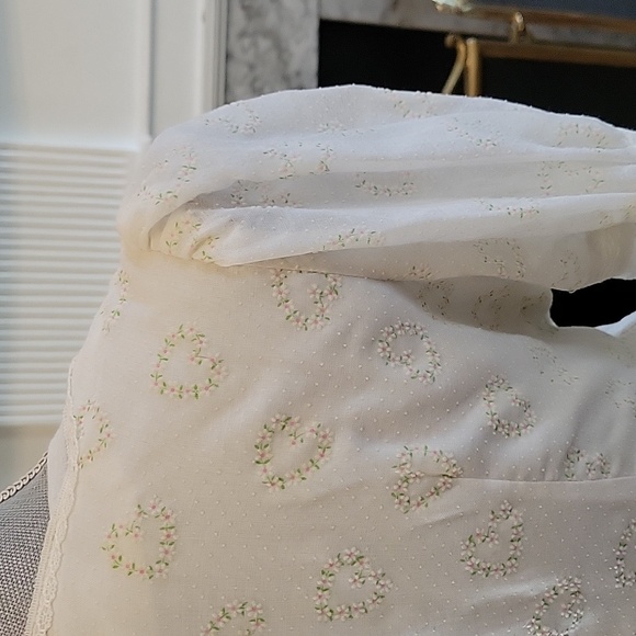 Vtg 70's Swiss Dot Peasant Dress - Picture 12 of 12